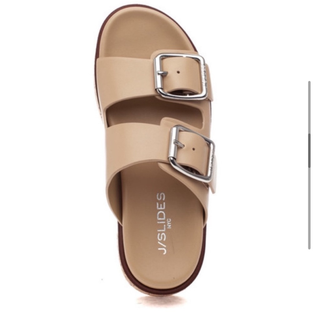 NWT J/SLIDES BELINDA Sand Leather Sandal - Picture 5 of 16